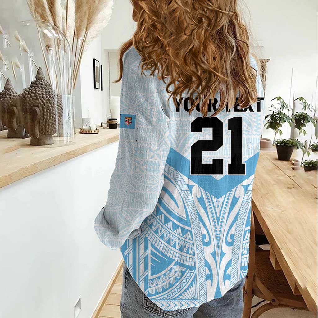 Fiji Football Custom Women Casual Shirt Bula Boys Go Champions LT9 - Polynesian Pride