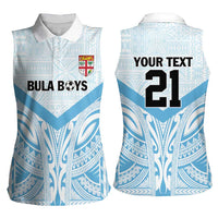 Fiji Football Custom Women Sleeveless Polo Shirt Bula Boys Go Champions