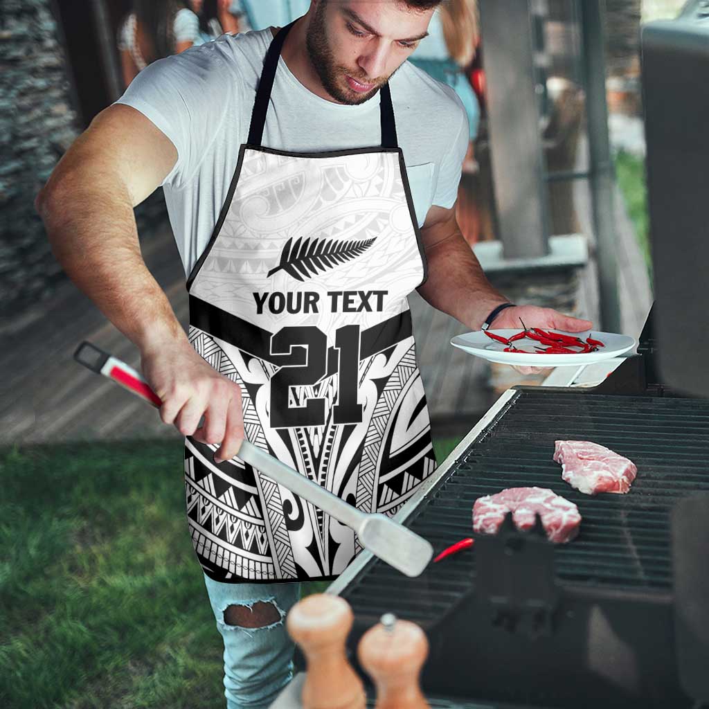 New Zealand Football Custom Apron All White Fern Go Champions - Polynesian Pride