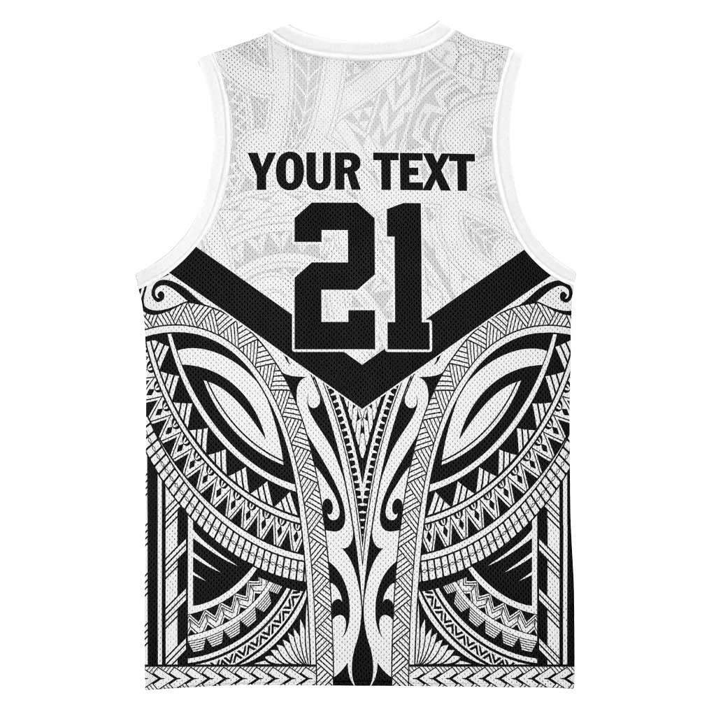 New Zealand Football Custom Basketball Jersey All White Fern Go Champions LT9 - Polynesian Pride