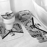 New Zealand Football Custom Bathroom Set All White Fern Go Champions - Polynesian Pride