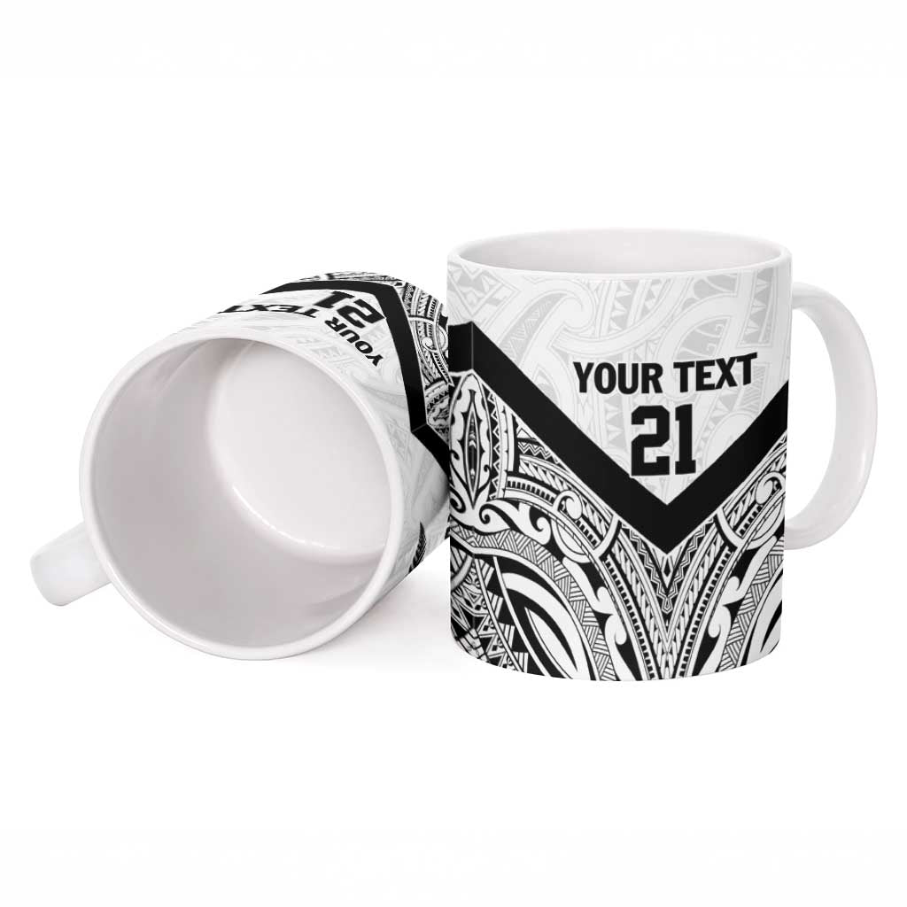 New Zealand Football Custom Ceramic Mug All White Fern Go Champions - Polynesian Pride