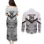 New Zealand Football Custom Couples Matching Puletasi and Long Sleeve Button Shirt All White Fern Go Champions