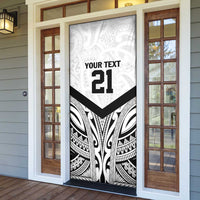 New Zealand Football Custom Door Cover All White Fern Go Champions - Polynesian Pride