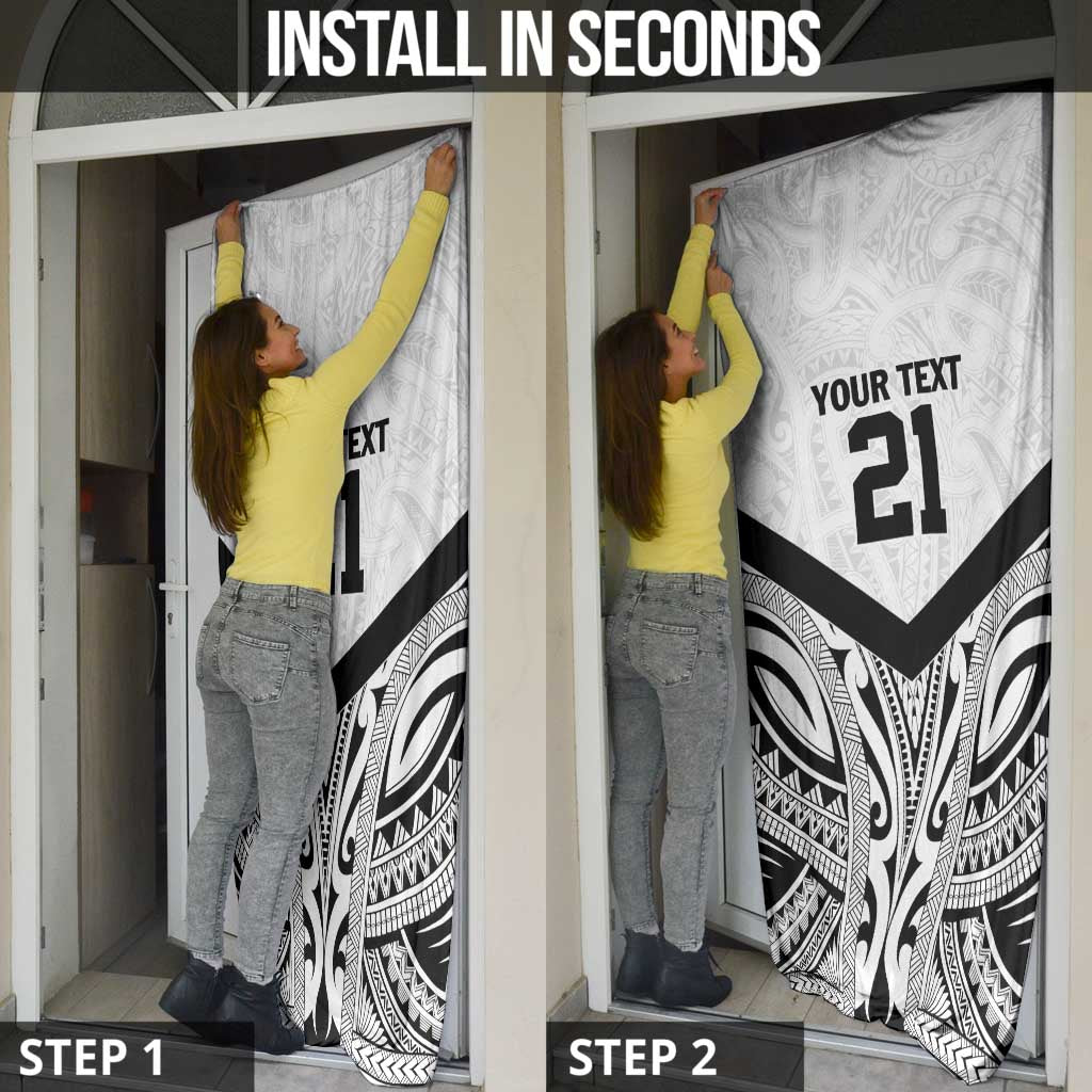 New Zealand Football Custom Door Cover All White Fern Go Champions - Polynesian Pride