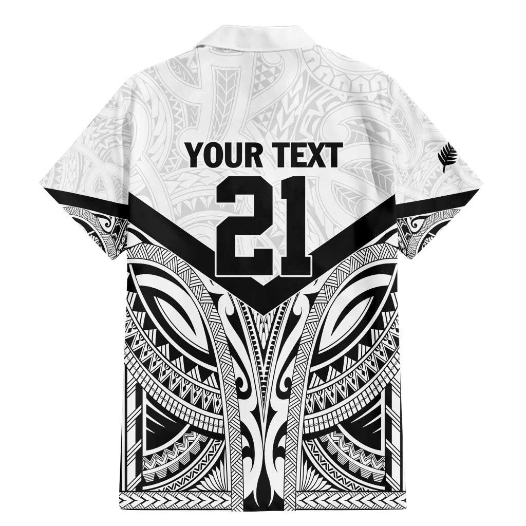 New Zealand Football Custom Family Matching Mermaid Dress and Hawaiian Shirt All White Fern Go Champions LT9 - Polynesian Pride
