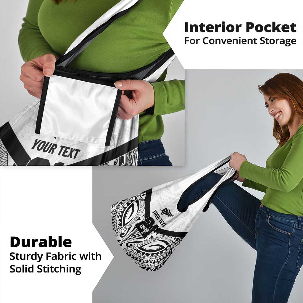 New Zealand Football Custom Grocery Bag All White Fern Go Champions
