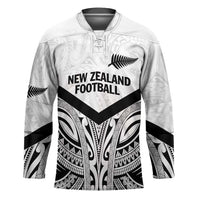 New Zealand Football Custom Hockey Jersey All White Fern Go Champions LT9 Unisex White - Polynesian Pride
