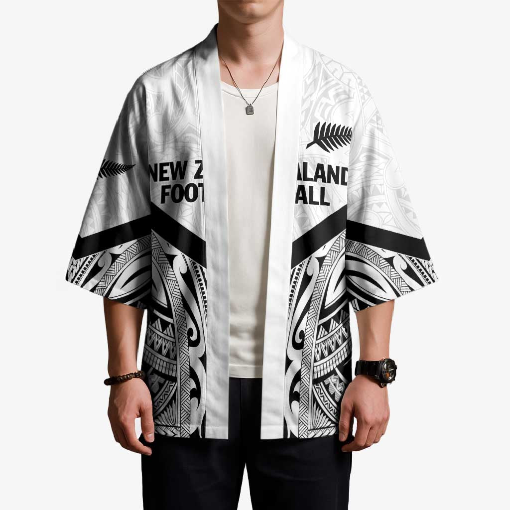 New Zealand Football Custom Kimono All White Fern Go Champions - Polynesian Pride