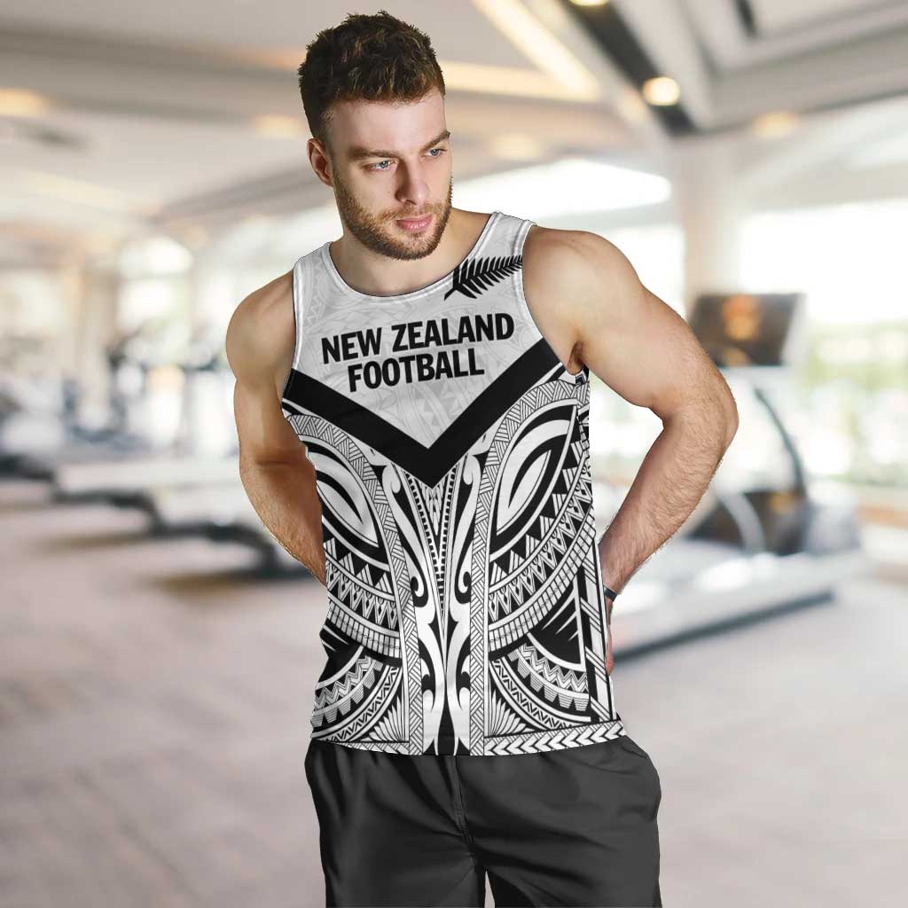 New Zealand Football Custom Men Tank Top All White Fern Go Champions