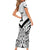 New Zealand Football Custom Short Sleeve Bodycon Dress All White Fern Go Champions