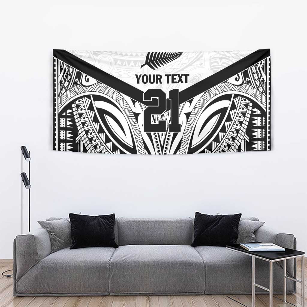 New Zealand Football Custom Tapestry All White Fern Go Champions
