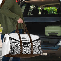 New Zealand Football Custom Travel Bag All White Fern Go Champions - Polynesian Pride