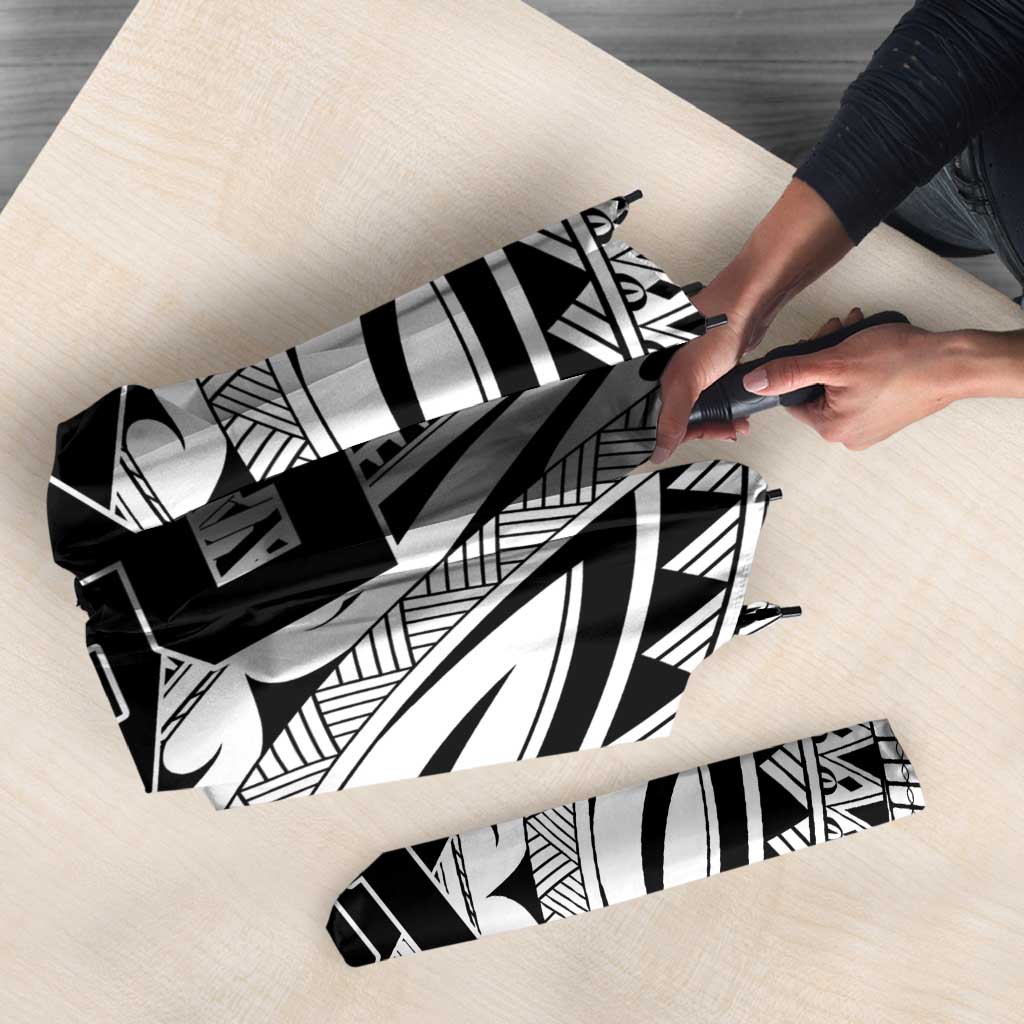 New Zealand Football Custom Umbrella All White Fern Go Champions - Polynesian Pride