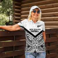 New Zealand Football Custom Women Polo Shirt All White Fern Go Champions LT9 - Polynesian Pride