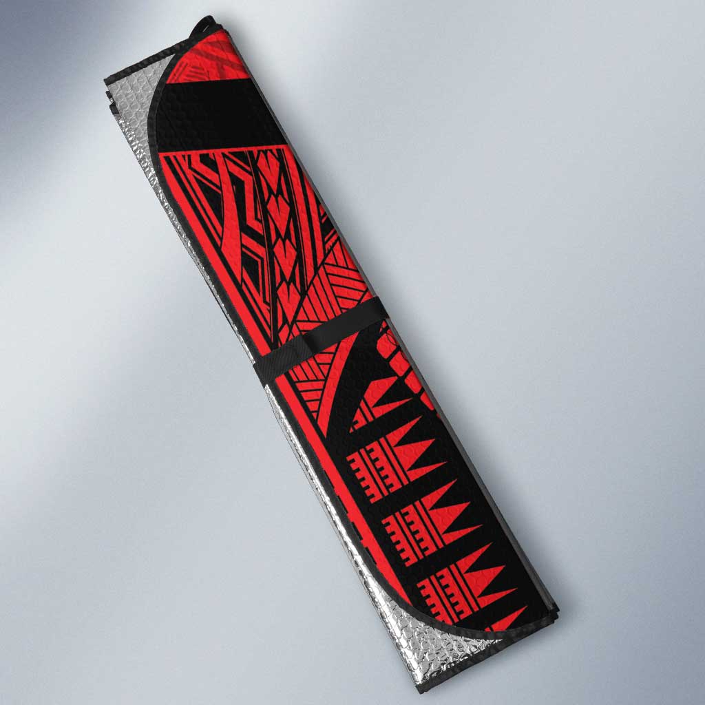 Tahiti Football Custom Auto Sun Shade Toa Aito Go Champions - Polynesian Pride