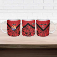Tahiti Football Custom Ceramic Mug Toa Aito Go Champions - Polynesian Pride