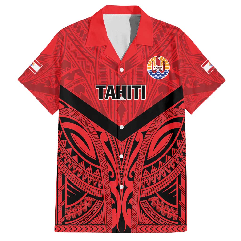 Tahiti Football Custom Family Matching Long Sleeve Bodycon Dress and Hawaiian Shirt Toa Aito Go Champions LT9 Dad's Shirt - Short Sleeve Red - Polynesian Pride