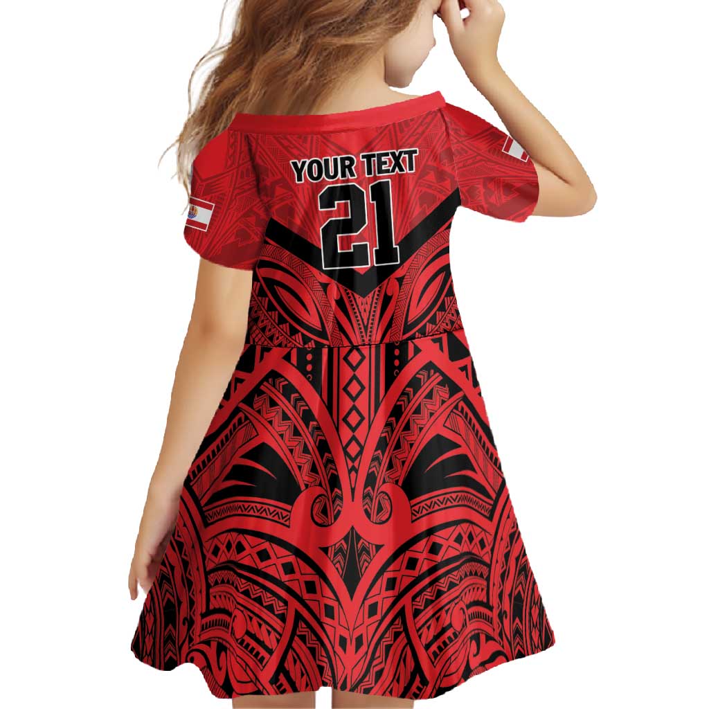 Tahiti Football Custom Family Matching Short Sleeve Bodycon Dress and Hawaiian Shirt Toa Aito Go Champions LT9 - Polynesian Pride