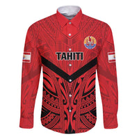 Tahiti Football Custom Family Matching Short Sleeve Bodycon Dress and Hawaiian Shirt Toa Aito Go Champions LT9 Dad's Shirt - Long Sleeve Red - Polynesian Pride