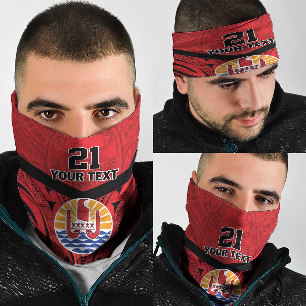 Tahiti Football Custom Neck Gaiter Toa Aito Go Champions - Polynesian Pride