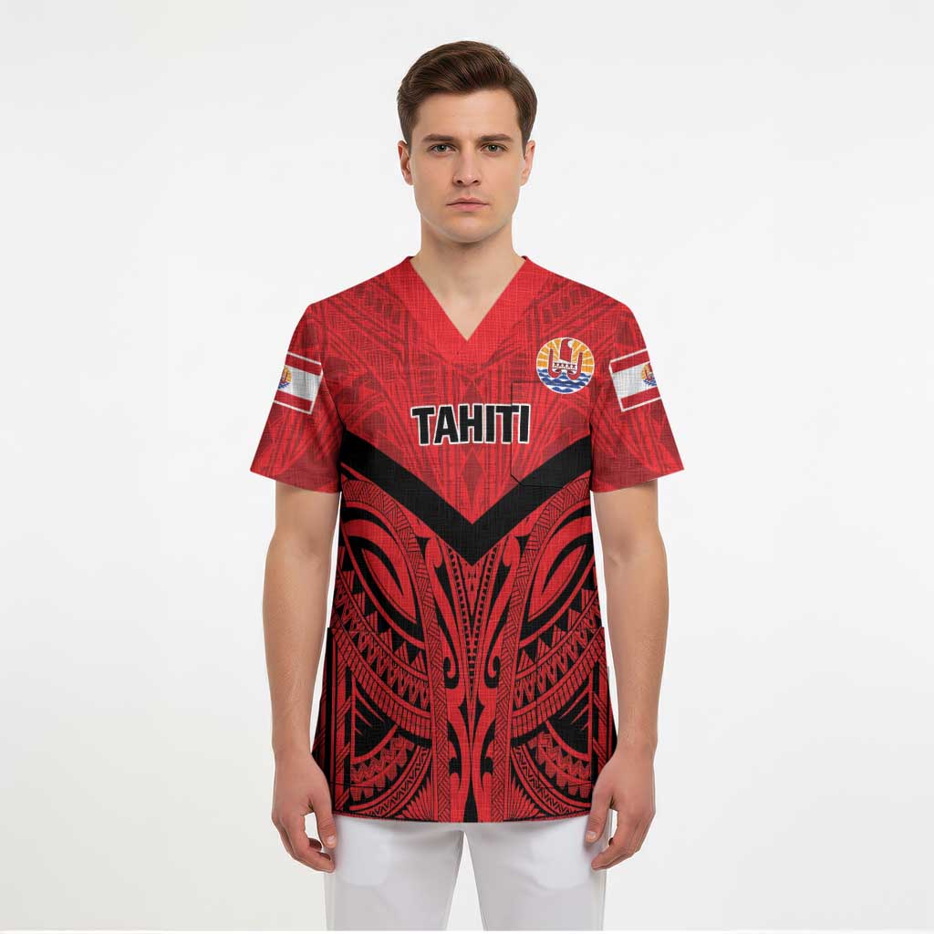 Tahiti Football Custom Scrub Top Toa Aito Go Champions - Polynesian Pride
