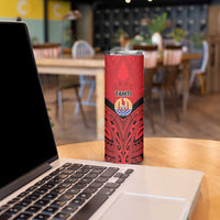 Tahiti Football Custom Skinny Tumbler Toa Aito Go Champions LT9 - Polynesian Pride