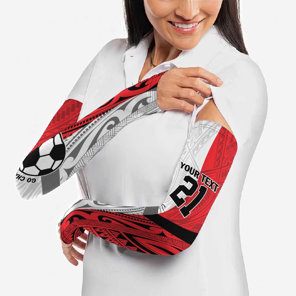 New Caledonia-Tahiti Football Custom Arm Sleeves Together Go Champions - Polynesian Pride