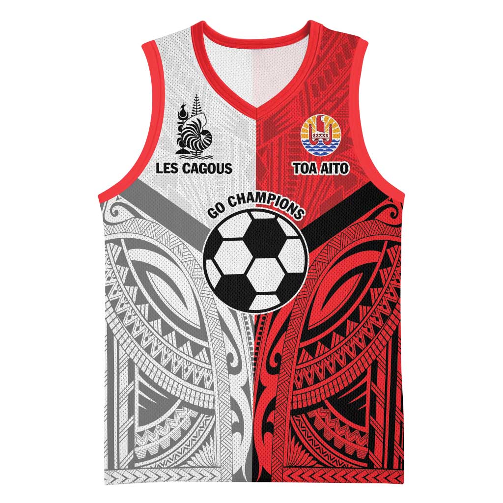 New Caledonia-Tahiti Football Custom Basketball Jersey Together Go Champions - Polynesian Pride