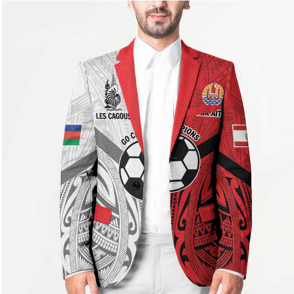 New Caledonia-Tahiti Football Custom Blazer Together Go Champions - Polynesian Pride