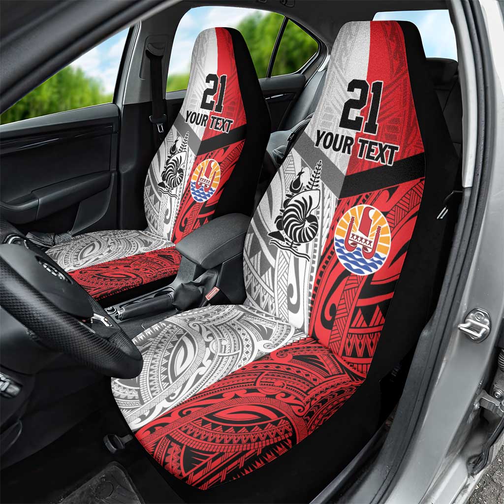 New Caledonia-Tahiti Football Custom Car Seat Cover Together Go Champions