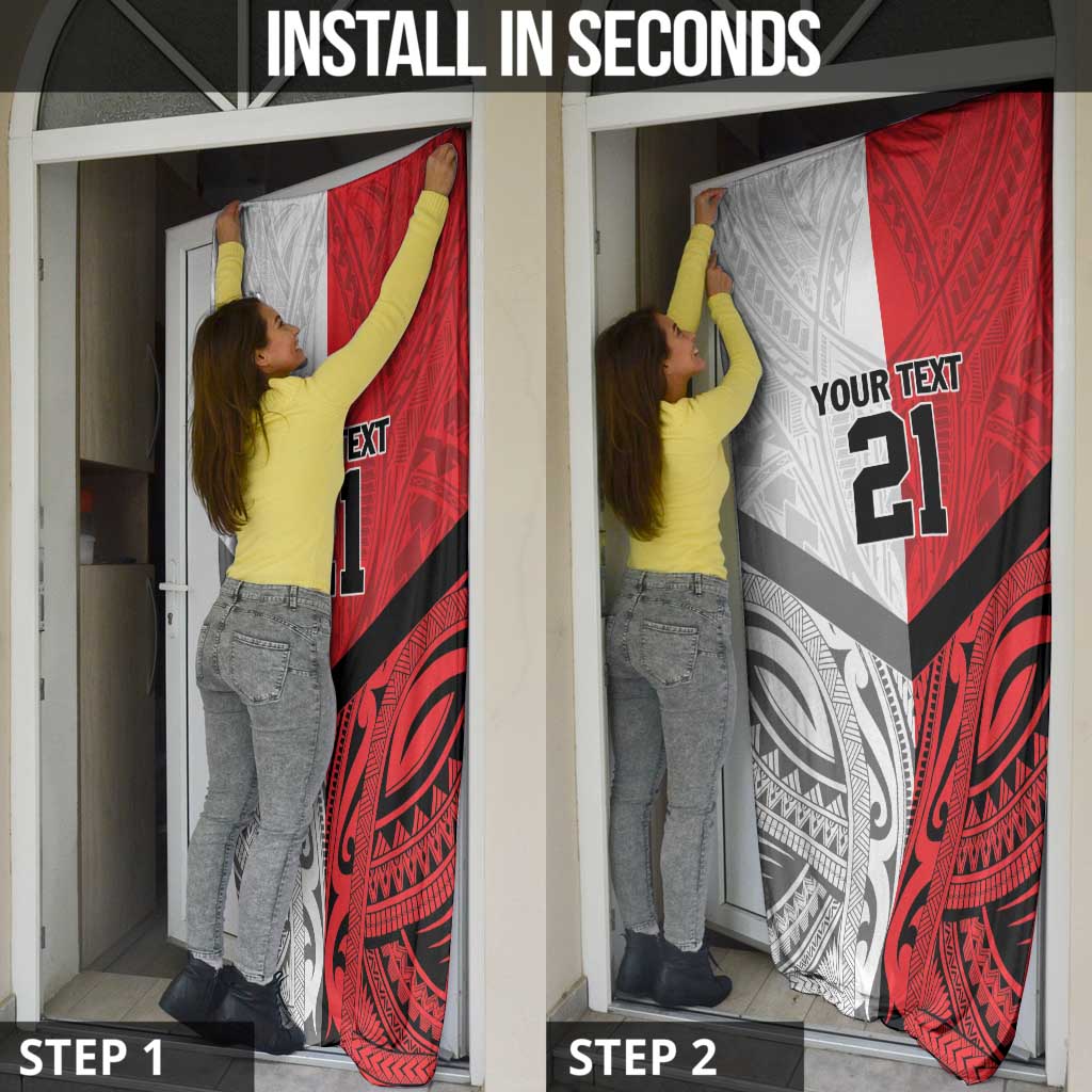 New Caledonia-Tahiti Football Custom Door Cover Together Go Champions - Polynesian Pride