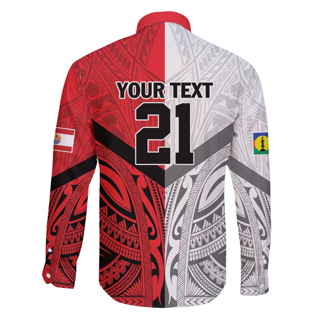 New Caledonia-Tahiti Football Custom Family Matching Puletasi and Hawaiian Shirt Together Go Champions