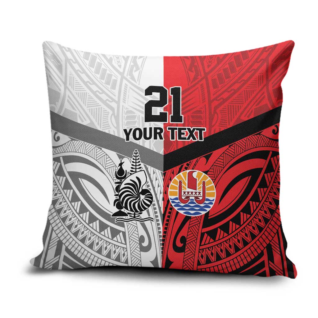 New Caledonia-Tahiti Football Custom Pillow Cover Together Go Champions - Polynesian Pride
