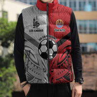 New Caledonia-Tahiti Football Custom Sleeveless Puffer Jacket Together Go Champions - Polynesian Pride