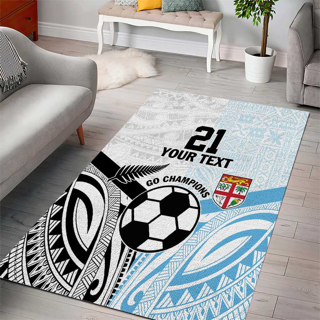 New Zealand-Fiji Football Custom Area Rug Together Go Champions