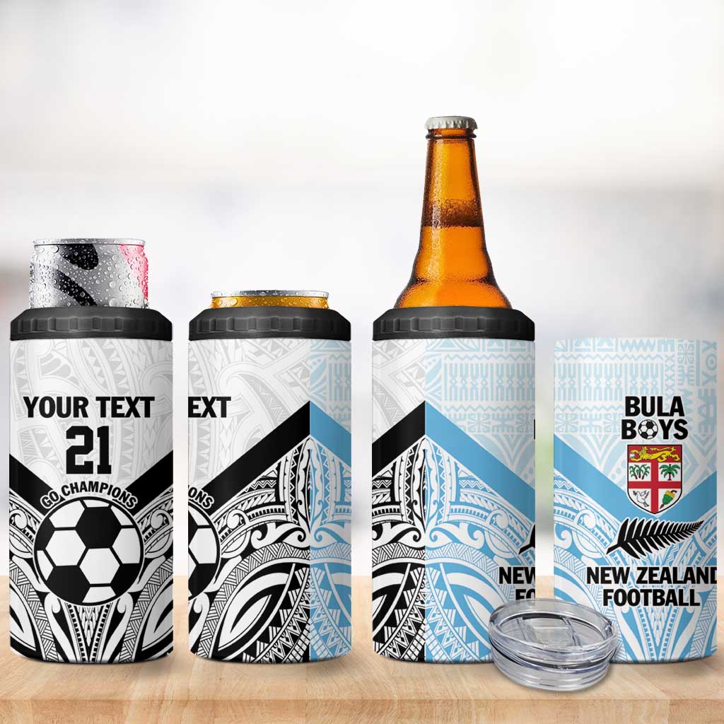New Zealand-Fiji Football Custom 4 in 1 Can Cooler Tumbler Together Go Champions LT9 - Polynesian Pride