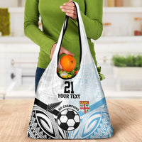 New Zealand-Fiji Football Custom Grocery Bag Together Go Champions