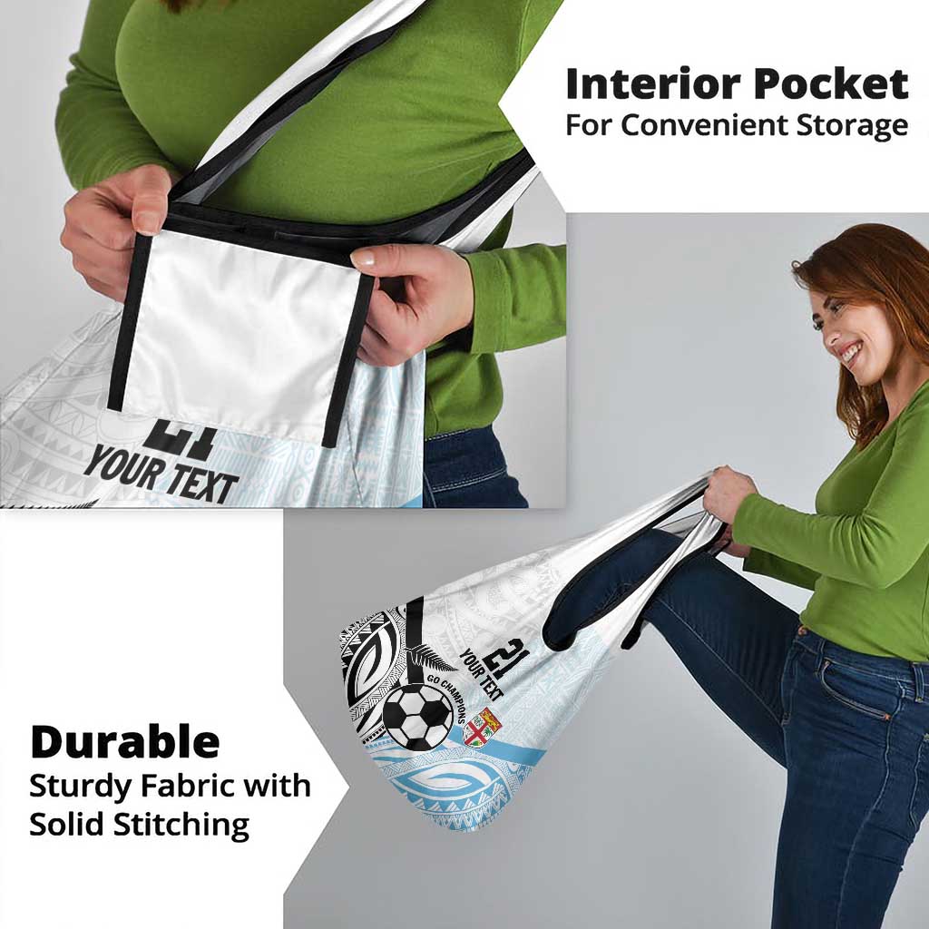 New Zealand-Fiji Football Custom Grocery Bag Together Go Champions
