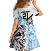 New Zealand-Fiji Football Custom Kid Short Sleeve Dress Together Go Champions LT9 - Polynesian Pride