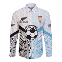 New Zealand-Fiji Football Custom Long Sleeve Button Shirt Together Go Champions LT9 Unisex Art - Polynesian Pride