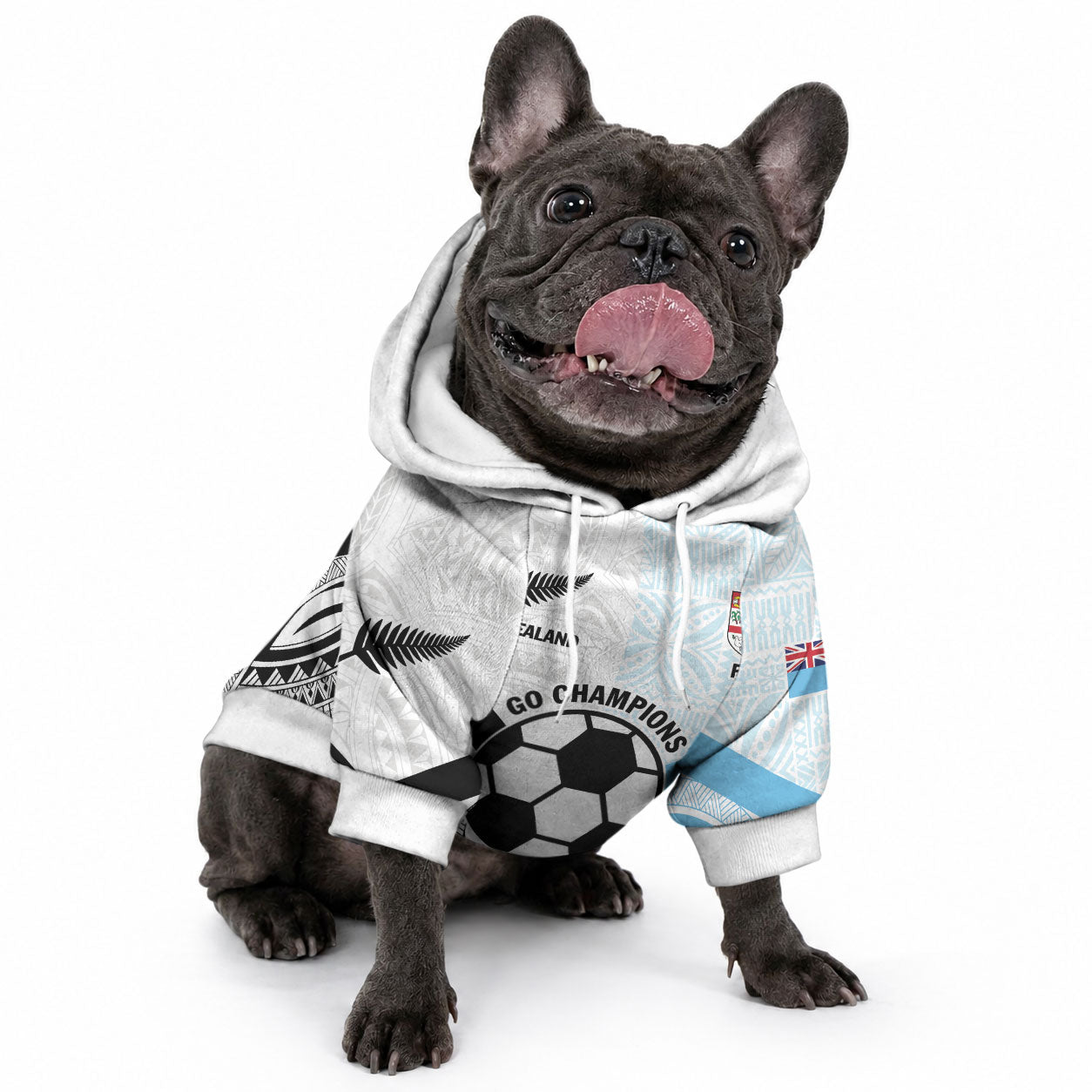 New Zealand-Fiji Football Custom Pet Hoodie Together Go Champions LT9 - Polynesian Pride