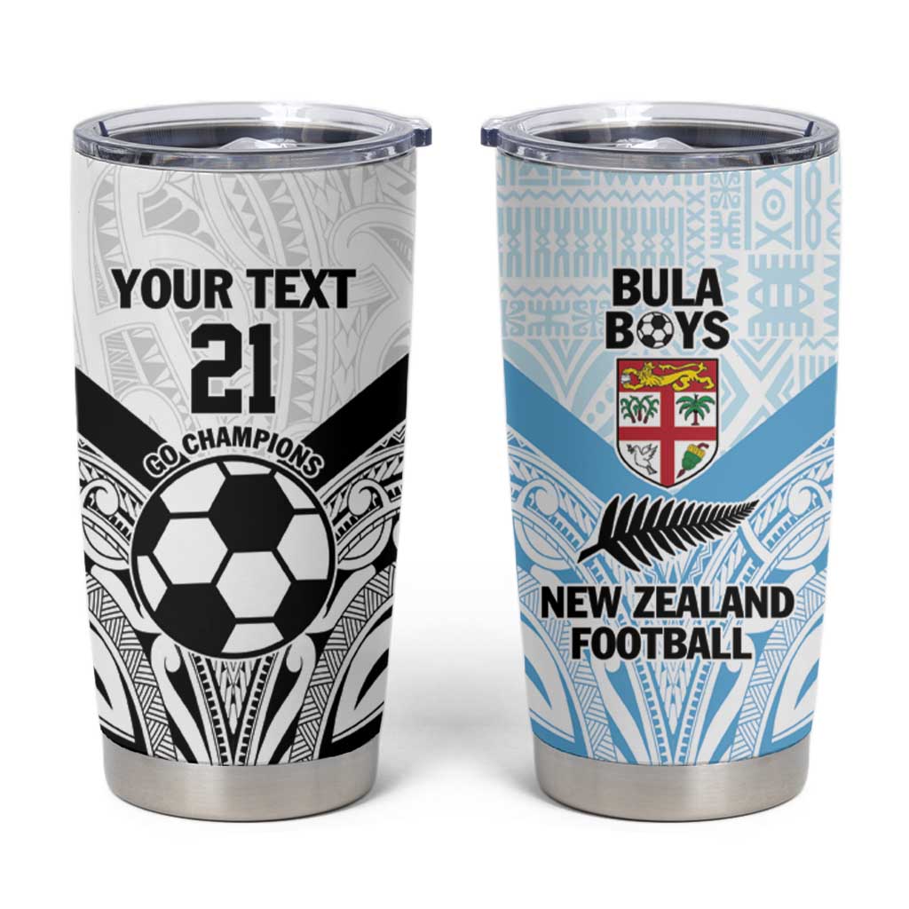 New Zealand-Fiji Football Custom Tumbler Cup Together Go Champions