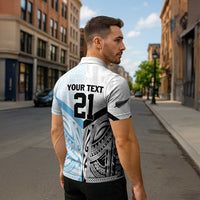 New Zealand-Fiji Football Custom Zipper Polo Shirt Together Go Champions - Polynesian Pride