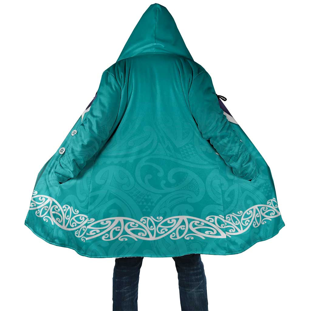 New Zealand Nurses Week Cloak Maori Kowhaiwhai Cyan Tribal