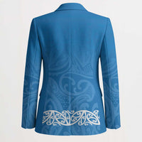 New Zealand Nurses Week Blazer Maori Kowhaiwhai Blue Tribal