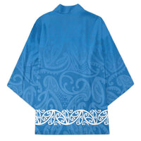 New Zealand Nurses Week Kimono Maori Kowhaiwhai Blue Tribal
