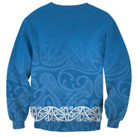 New Zealand Nurses Week Sweatshirt Maori Kowhaiwhai Blue Tribal