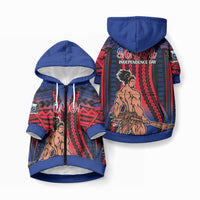 Polynesian Samoa Independence Day Pet Hoodie Polynesian Pacific Tribal LT9 Zip-up Gradient - Polynesian Pride
