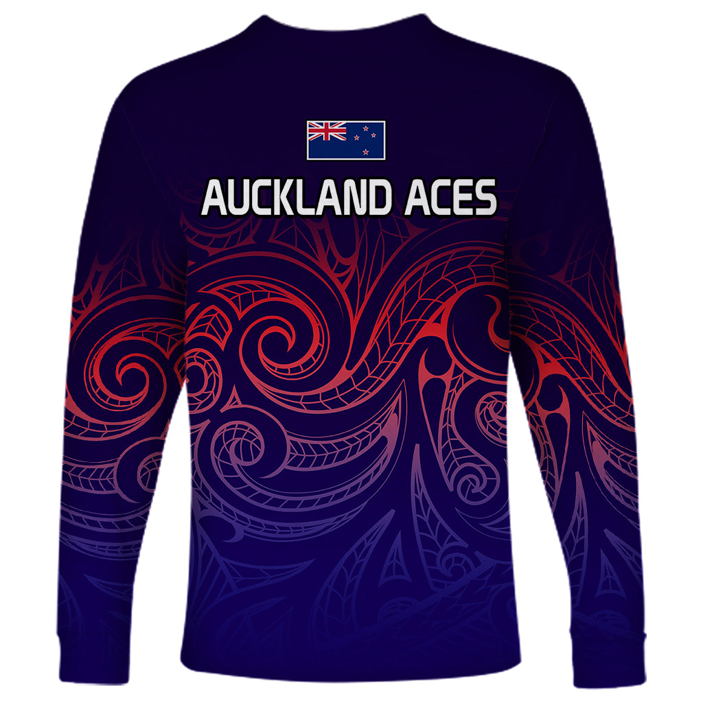 New Zealand Auckland Cricket Long Sleeve Shirt Maori Traditional Ethnic Style LT9 - Polynesian Pride